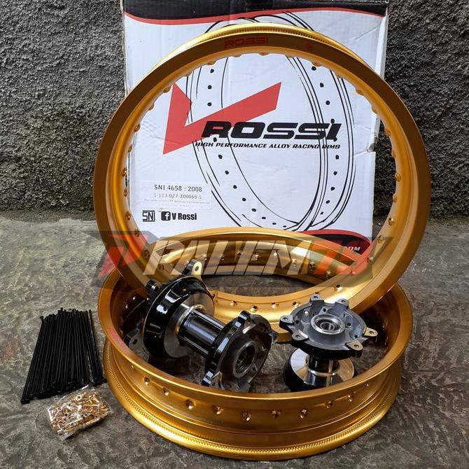 Ready Velgset Gold Supermoto CRF 150 L Velg Velk CRF150 Tromol Hitam Silver murah
