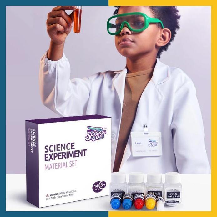 Science Can Experiment Material mainan edukasi warna montessori anak