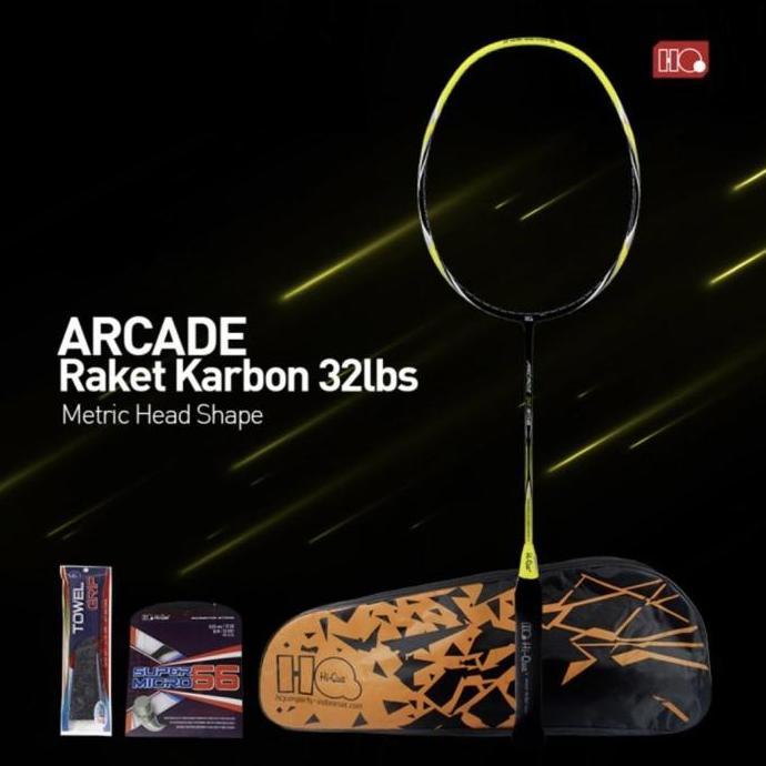 NEW Raket Badminton HIQUA HQ NEW ARCADE 303/305/306/308/309 FULL BONUS ORI