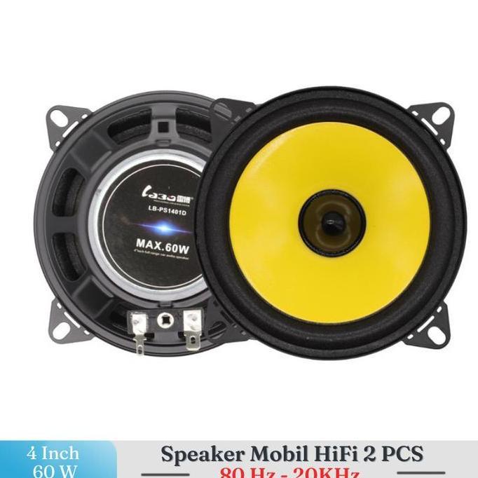 2PCS Speaker Subwoofer Pintu Mobil 4 Inch 4"
