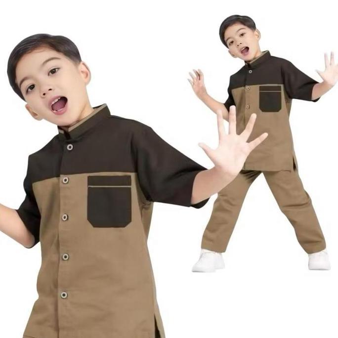 PROMO RAMADHAN Setelan Koko Anak Motif Terbaru Baju Muslim Anak Lucu dan Trend Kekinian dengan Desai