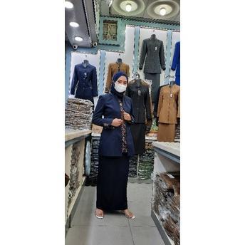 Free Ongkir Setelan Seragam Kerja Biru Dongker Guru Wanita Blazer Warna Navy  Jas Guru Pdh Seragam P