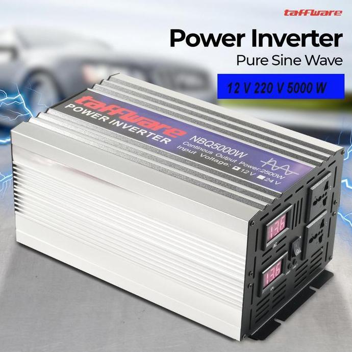 Power Inverter DC 12V to AC 220V Pure Sine Wave 5000 Watt Pengubah Arus Listrik Mobil Car PSW