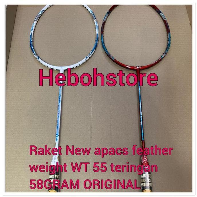Raket Badminton NEW Apacs FEATHER WT.55 nanotec kuat 35 LBS berat 58gr