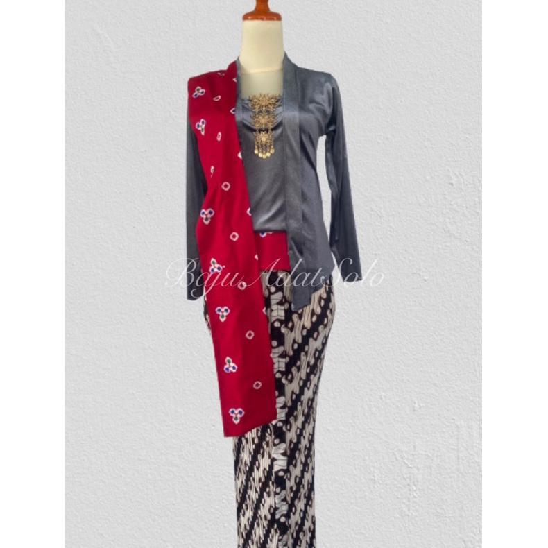 Diskon Kebaya Kutubaru Bludru Set//Kebaya Kutubaru Bludru Polos Lengan Panjang