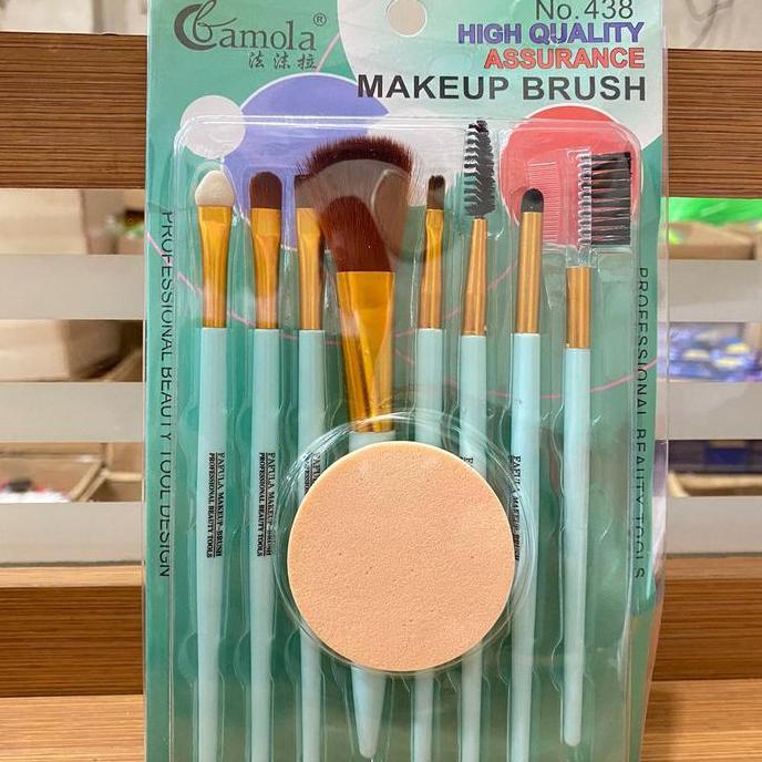 BAYASON Set Kuas Make Up 9in1 - Make Up Brush Spons Quality