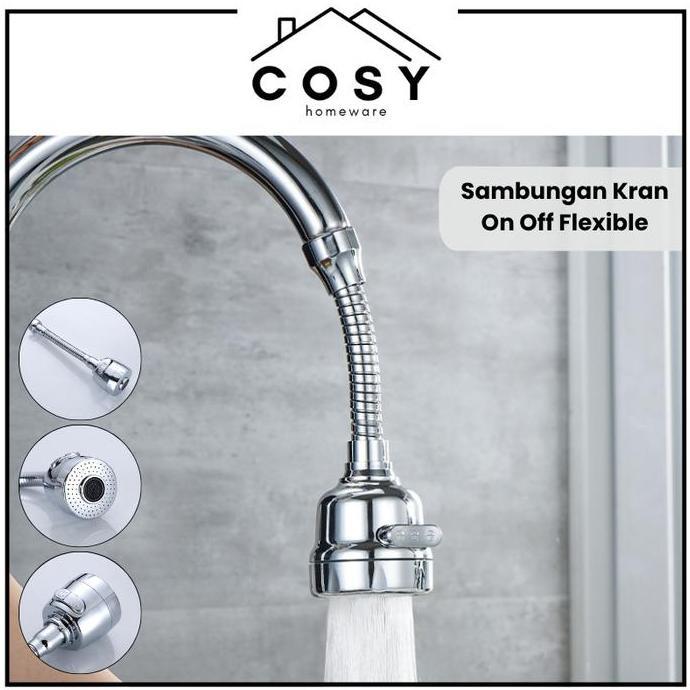 BAYASON COSY Sambungan Kran Kepala Wastafel Cuci Piring Booster Flexible Sambungan Kran Cuci Piring 