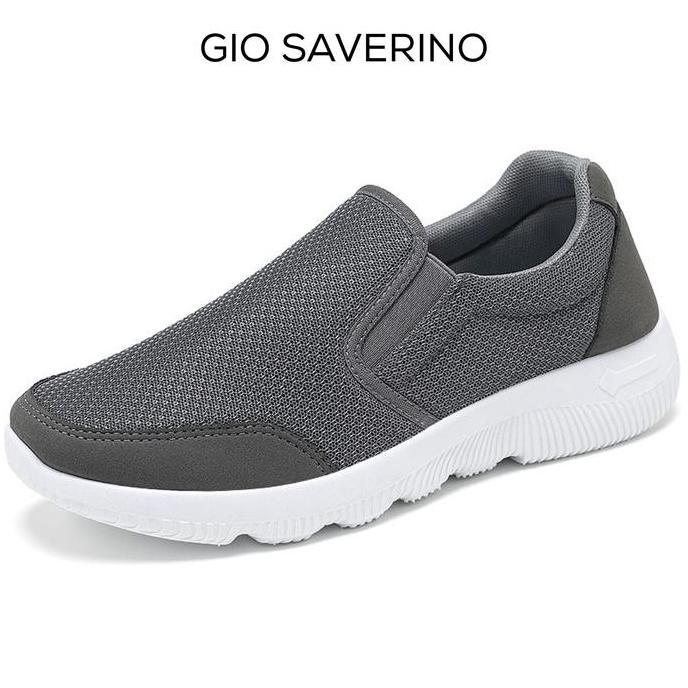 Gio Saverino Sepatu Slip On Pria Toms Black Man Shoes Flat