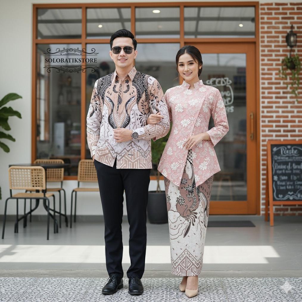 Best Seller Coupel Ayudhisa Rosegold Kebaya Couple Janggan Fukuro Set Kebaya Wisuda Tunangan Lamaran
