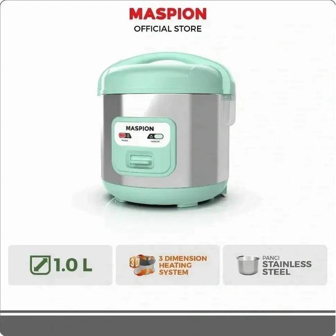 Maspion Rice Cooker Magic Com 1 Liter MRJ1003TSS | MRJ-1003 TSS