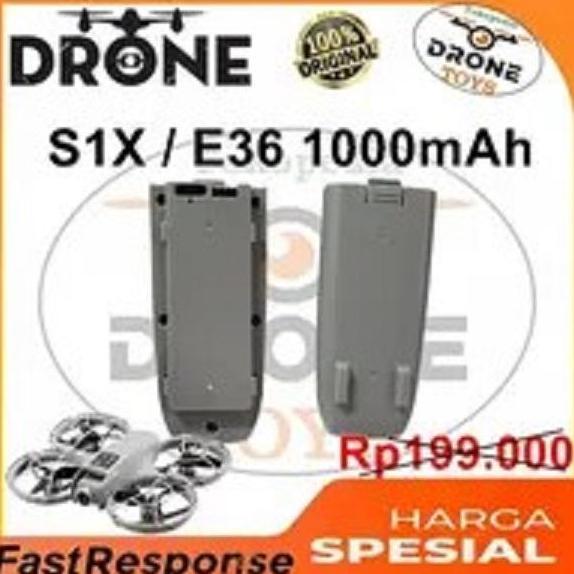 TERLARIS DRONE S1X / E36 PRO BATERAI 3.7V 1MAH ORINAL BATRE DRONE E36 S1X