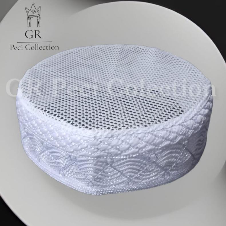 new deals peci kopiah ikaf madinah jaring terbaik premium tinggi 5/6 cm terlaris / peci madinah jari
