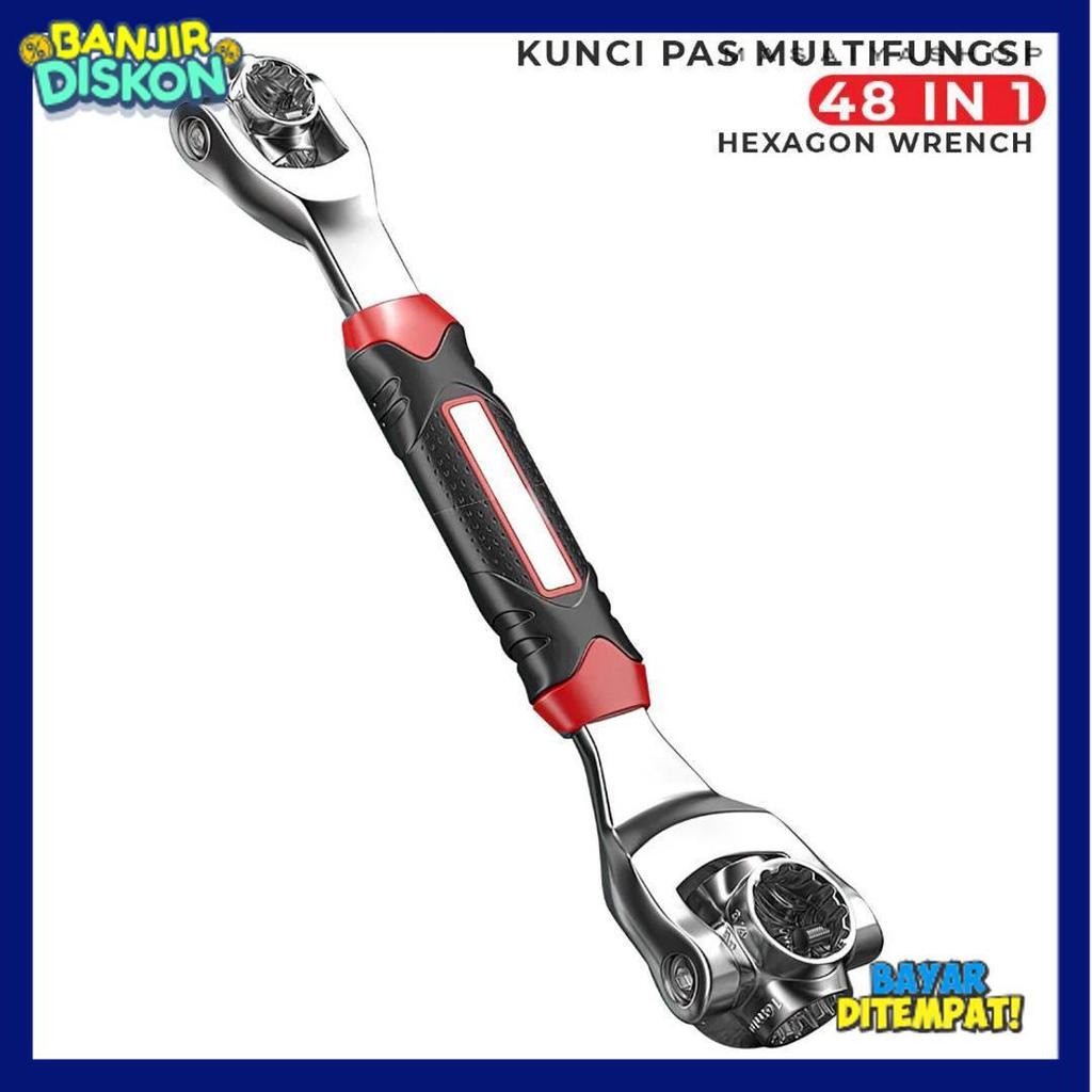 Berkualitas Dolphin Tool Kunci Pas Tiger Wrench 48In1 Socket Multifungsi Kunci Pas Universal 48 In 1