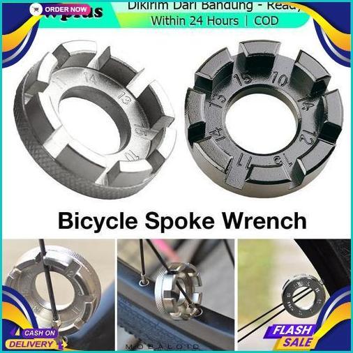 Sale Kunci Setel Stel Jari-Jari Velg Sepeda Motor Ukuran Universal Bahan Stainless - Kunci Pas Roda 