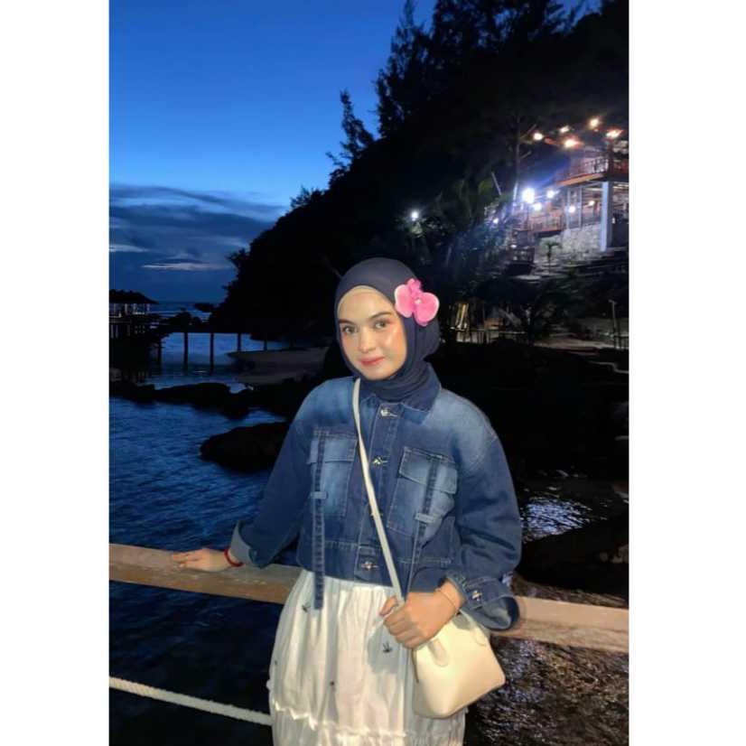 TERBARU EMWEHA FUJI JAKET CROP JEANS DENIM OVERSIZE CEWEK POCKET VARIASI TALI DENIM
