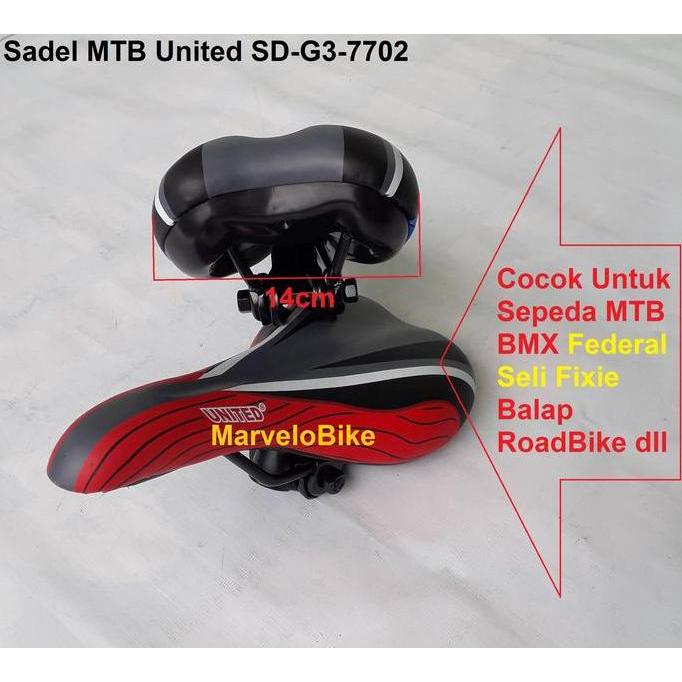 Sadel Jok Sepeda MTB BMX Seli Fixie Balap RoadBike United SD-7702