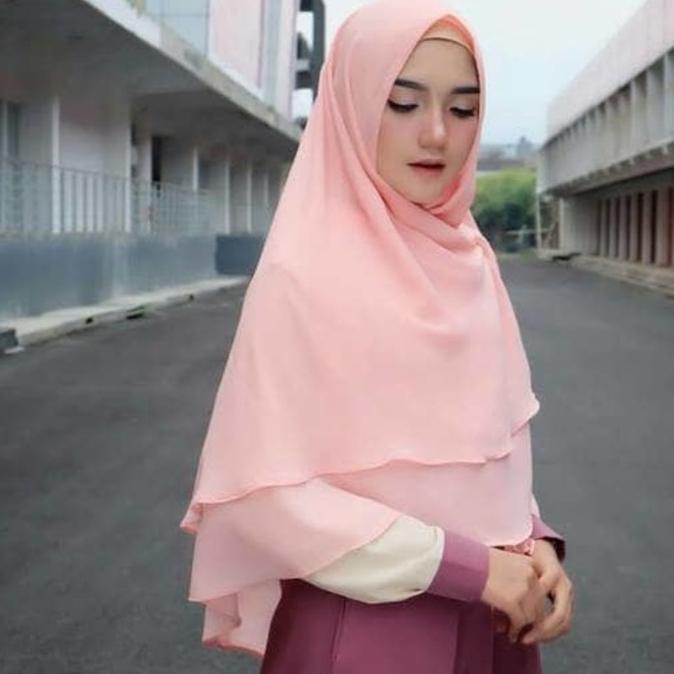 Terlaris Jilbab Instan Hijab Syari Khimar Ceruti Babydoll Premium French Khimar Syar'I Siti Aisyah C