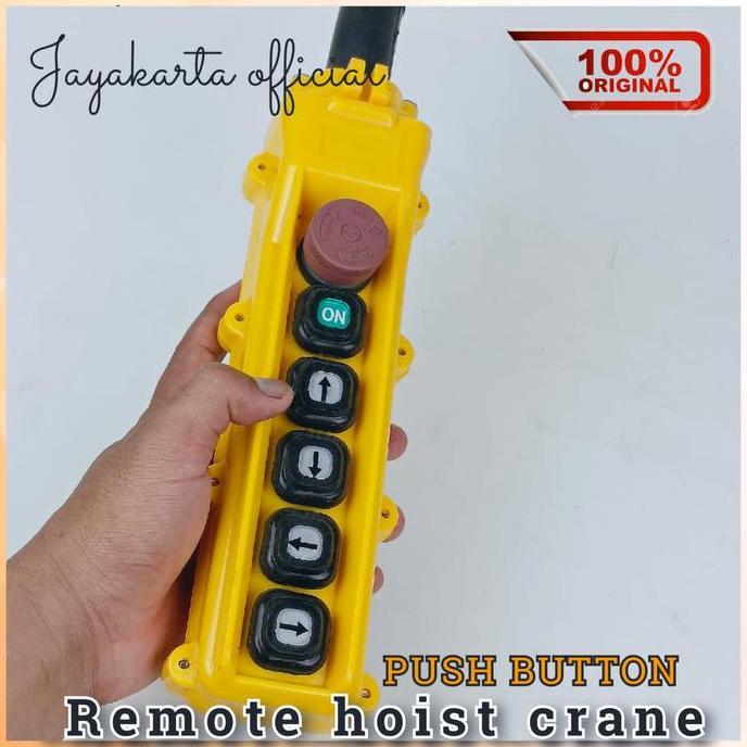 REMOTE CONTROL HOIST CRANE ELECTRIC PUSH BUTTON 6 TOMBOL PROMO