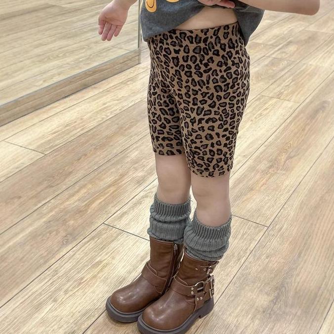 CELANA PENDEK ANAK PEREMPUAN STRIT LEOPARD ANAK CELANA HARIAN STRECH