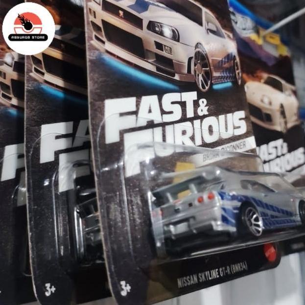 Hotwheels Fast And Furious Brian O'Conner Nissan Skyline GTR BNR34 / Skyline R34