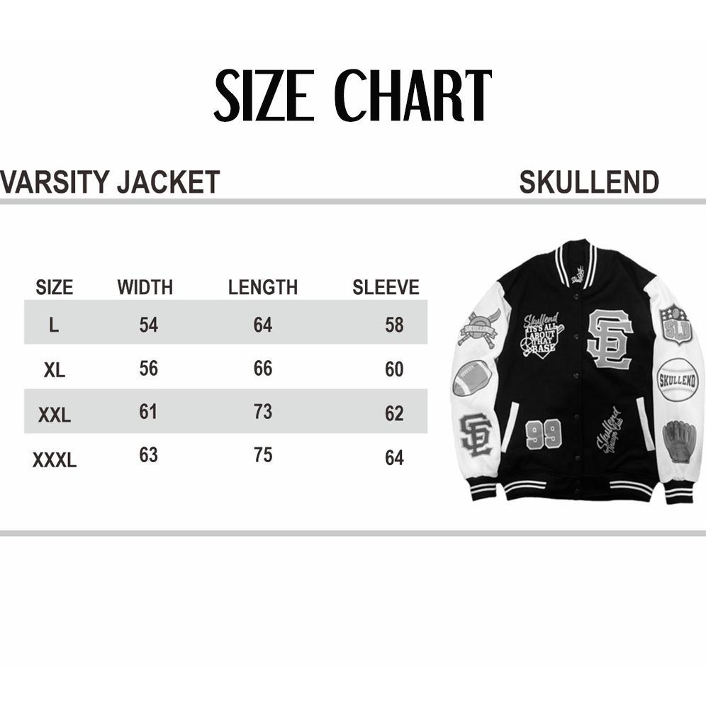 TERBARU SKULLEND JAKET VARSITY BASEBALL UNISEX JACKET VINTAGE BASEBALL OVERSIZE JUMBO ORIGINAL SKULL