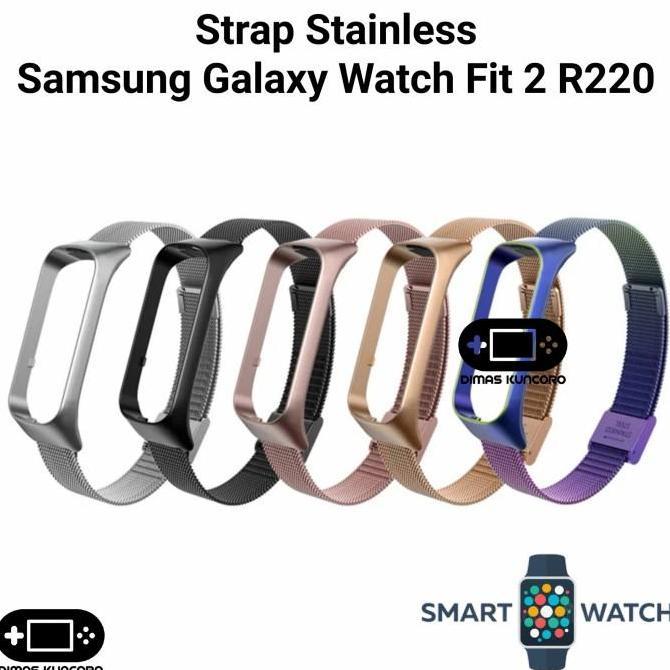 Strap Stainless Samsung Galaxy Fit 2 R220 tali jam tangan smartwatch samsung galaxy fit 2 fit2 r220