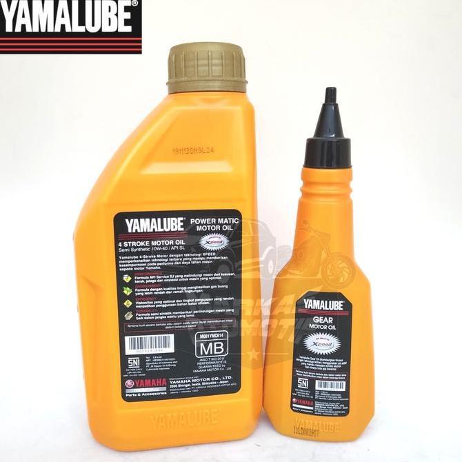 PAKET OLI YAMALUBE POWER MATIC 10W40 0.8ML+OLI GARDAN 140ML/100% ORI 