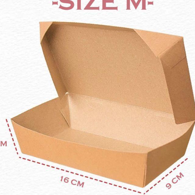 [Betapack Forming M] Paper Lunch Box M Kraft Cokelat Ukuran M Laminasi / Kotak Makan Kertas Food Gra