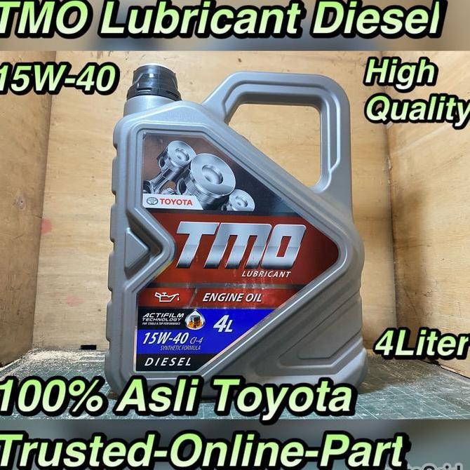 Oli Mesin TMO Diesel 15w 40 100% Asli Toyota 4Liter
