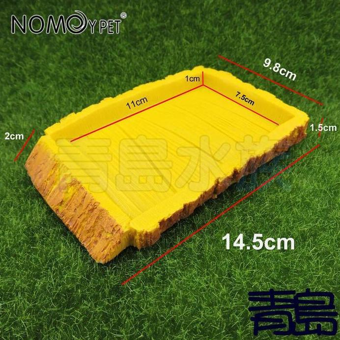 Ready Feeding Dish Reptile Water Dish Torto Reptil Nomoy NS-34 15.5x10x2cm Aldabra Sulcata Pardalis