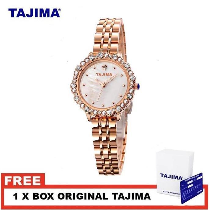 Jam Tangan Analog Wanita Tajima 9311 Stainless Steel Original Garansi 1 Tahun + Free BOX Quartz Watc