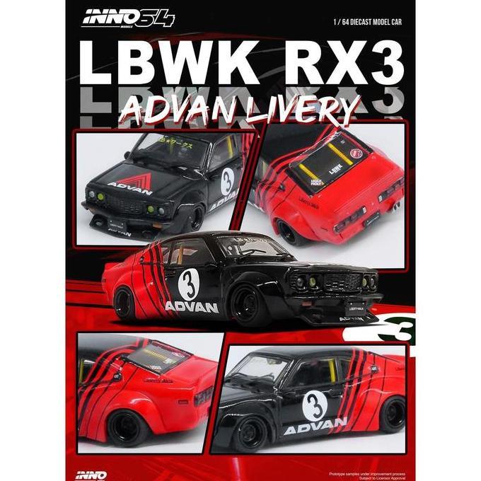 INNO64 Inno LBWK MAZDA RX-3 SAVANNA "ADVAN LIVERY"