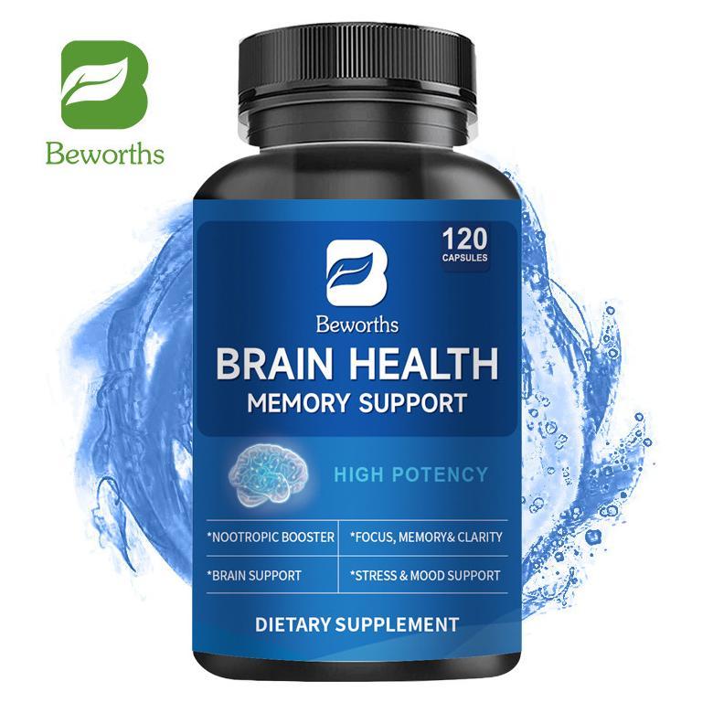 Beworths Brain Health Supplement Nootropic Capsules120Pcs For Focus, Memory & Clarity Support Nootro