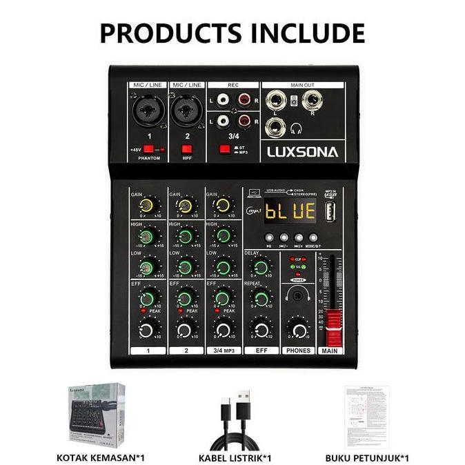 Citaviranah - Audio mixer /Mixer 4 channel / KP4 Professional mixer mini/ Amplifier Bluetooth Mini m