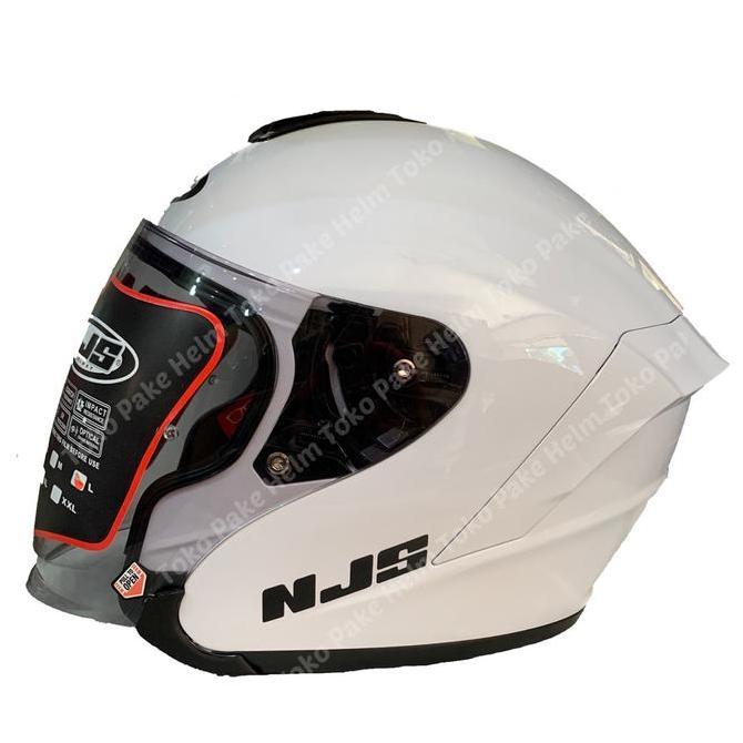 NEW HELM NJS KAIROZ PUTIH WHITE HALF FACE ORIGINAL 100% ORI