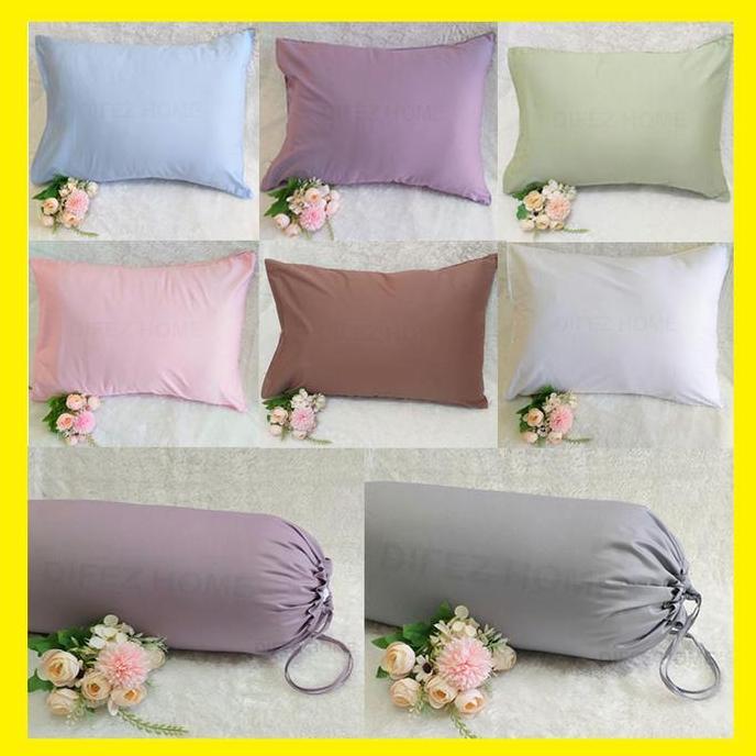 Sarung Bantal Katun Jepang Polos Premium 50x70 Adem Lembut Mewah Elegan