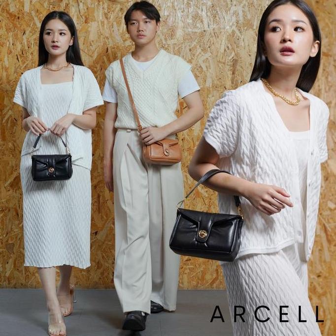 Handbag Minimalis [Beli Lokal] Arcell - Tas Selempang Wanita - Puffy Sky Basic