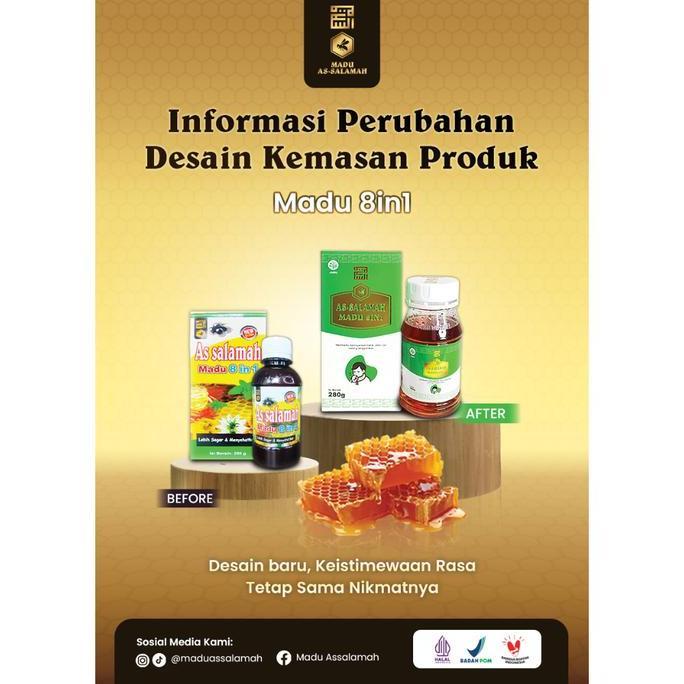 Toneoo- As Salamah - Madu Herbal Spesial Pencernaan 300 Gram Madu Maag Gerd Dan Asam Lambung