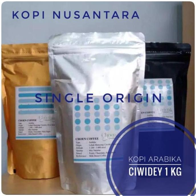 Toneoo- Kopi Arabika Ciwidey 1 Kg - Ciwidey Arabica Coffee - Light-Medium-Dark