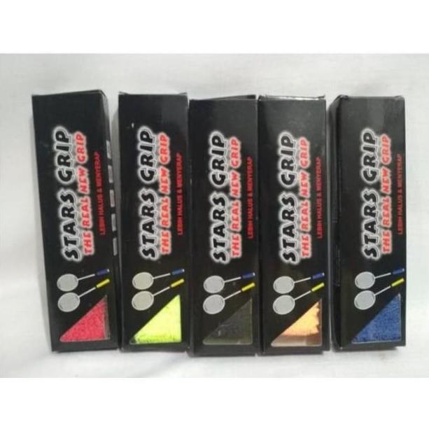 putriangkasapera - grip handuk raket star grip- towel grip badminton isi 1box star grip bahan micro 