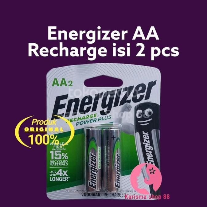 Sapha- Batre Cas Energizer Aa 2000 Mah Isi 2 Pcs / Batre Recharge A2 Battery