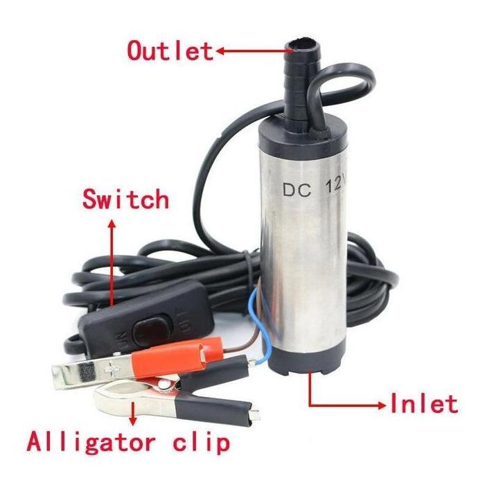 Guidato- Pompa Air Celup Mini Kecil Portable 12V Diesel Pump Mini Air Minyak