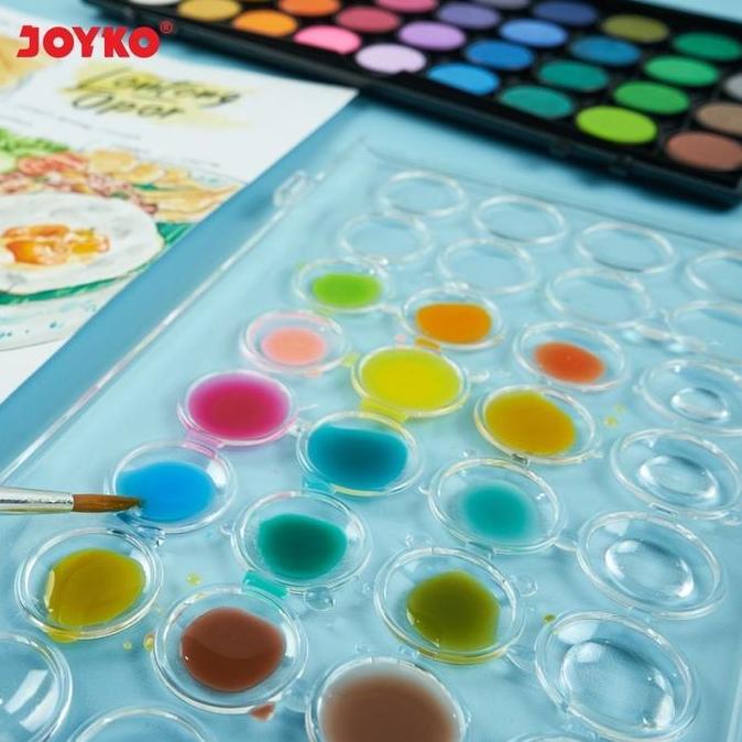 55. Cat Air Vibrant Colours / Watercolor Cake Joyko 36 Warna Free Kuas Lukis Wc-3-36
