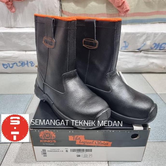 NEW KWD205X SEPATU SAFETY BOOT POLOS HITAM KING'S HONEYWELL KWD 205 X