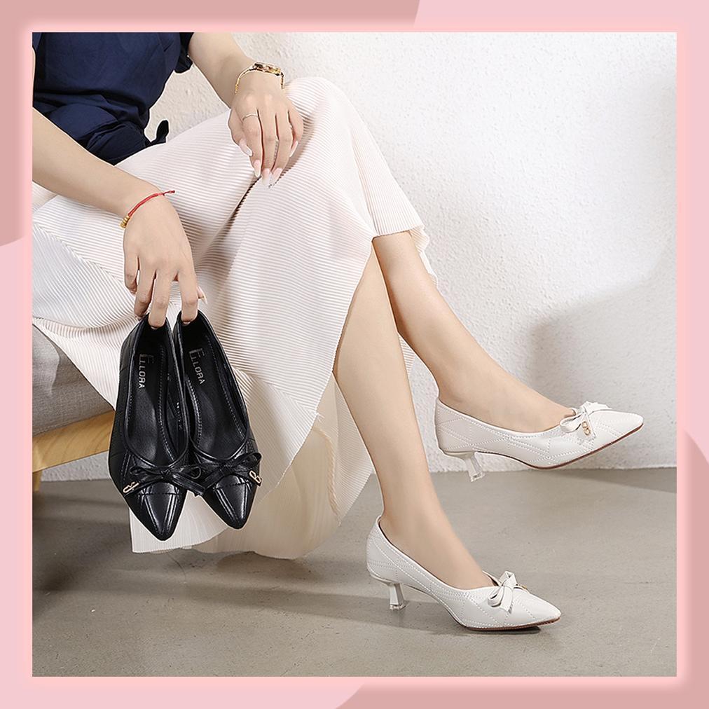 Hemat Ellora Eg-8830 Sepatu Heels Wanita Kerja Import 5Cm Sintetis