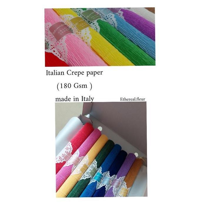 Italian Crepe Paper made in Italy ( 180 Gsm ) Kertas Crepe Italy