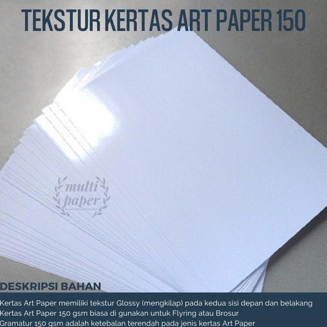 Kertas Art Paper 150 gsm A3 dan A3 Plus / Art Paper A3 150 gr - harga 50 lembar