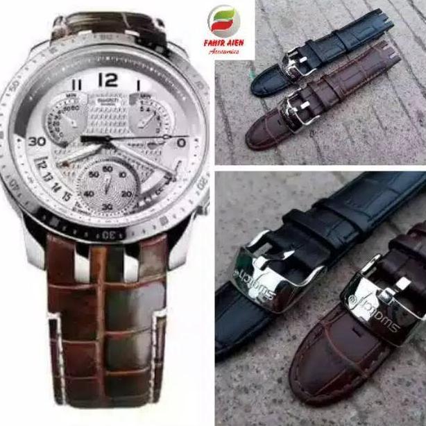 TALI JAM SWATCH RETROGRADE LEATHER STRAP TALIJAM TANGAN SWATCH RETROGRADE ORIGINAL