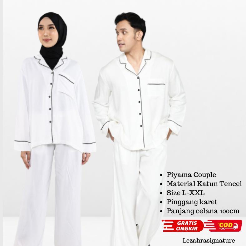 NEW PRODUCT Setelan Baju Tidur Piyama Couple Pasangan Bunda Ayah Fit L- XXL Lezahrasignature Piama L