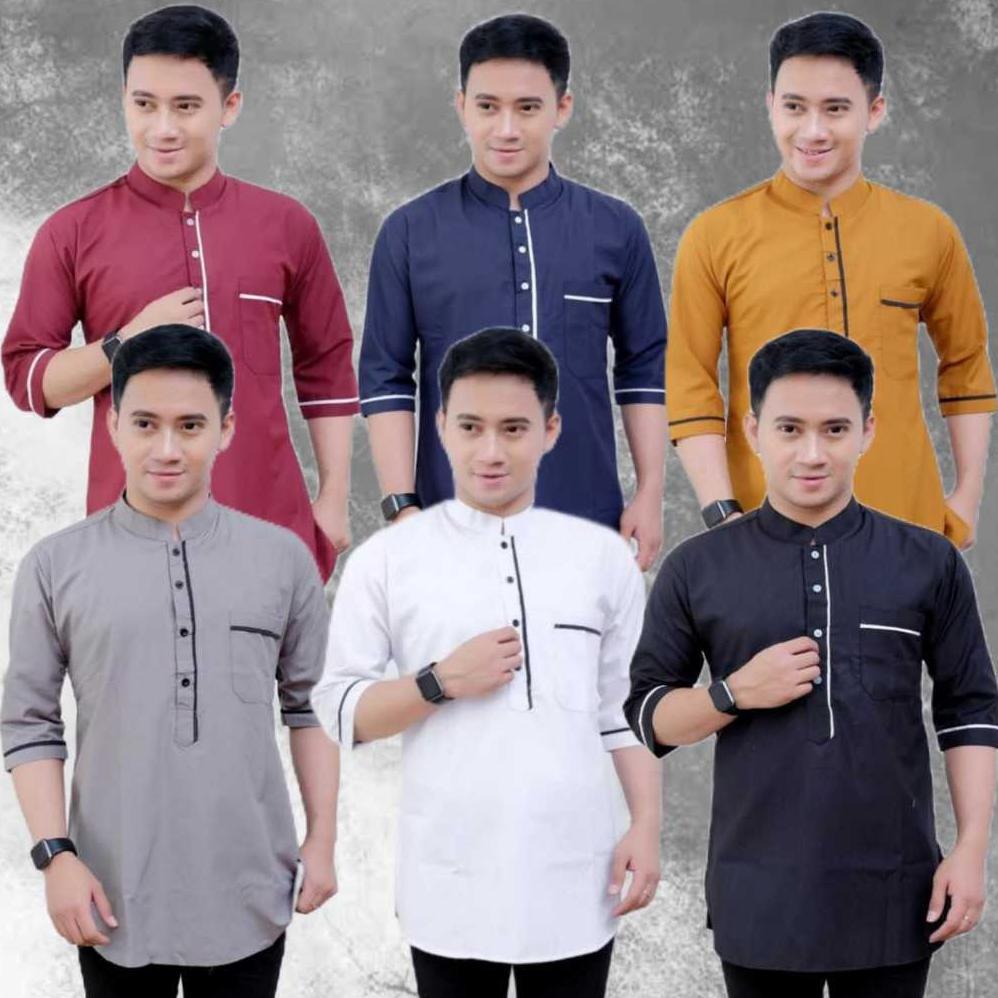 exclusive kurta dewasa baju muslim pria koko katun toyobo premium